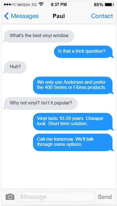 Text vinyl windows